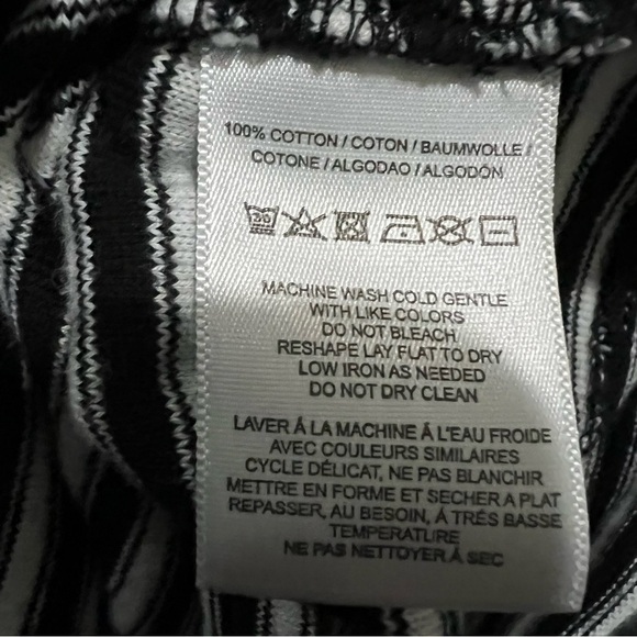 We the Free Large Frenchie Tee Dress Black and White Stripe Dress B3 - Picture 5 of 5